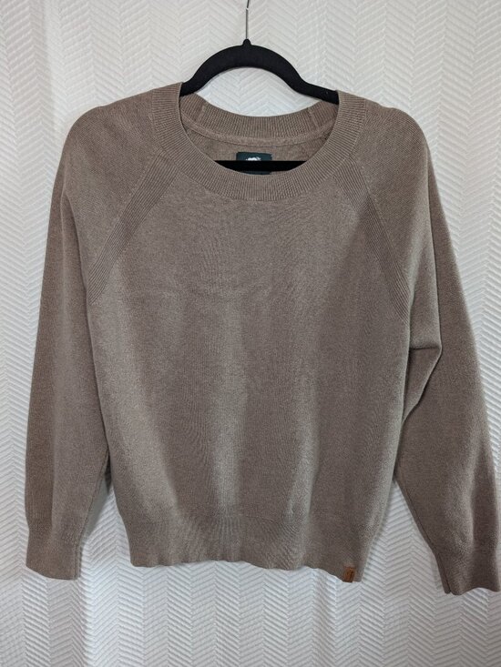 Roots Sweaters - Roots Crewneck Sweater Cotton Cashmere Blend Pullover Neutral Beige Medium